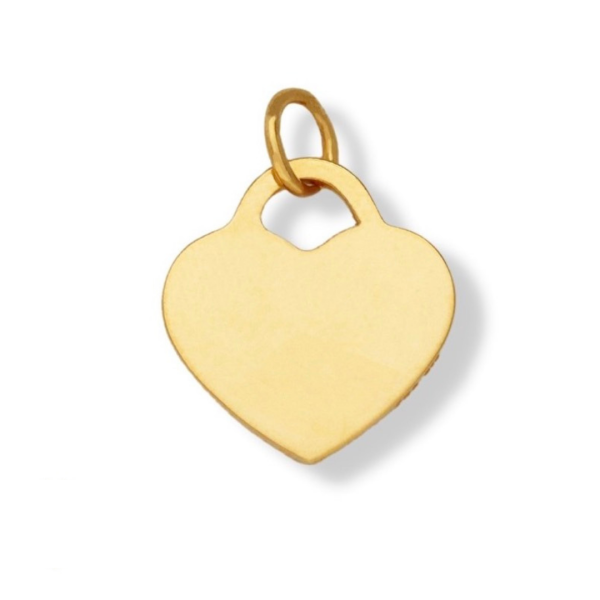 Personalised Medallion Heart Pendant In 916 Gold