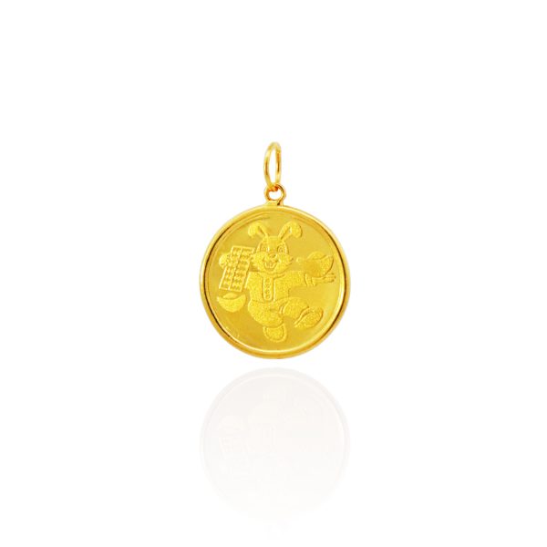 Wealthy Rabbit Zodiac Pendant