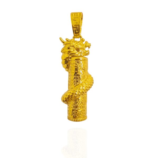 pendant with dragon wrapping around pillar